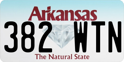 AR license plate 382WTN
