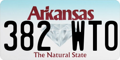 AR license plate 382WTO