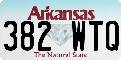 AR license plate 382WTQ