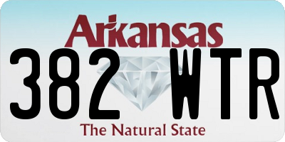 AR license plate 382WTR