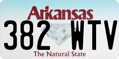 AR license plate 382WTV