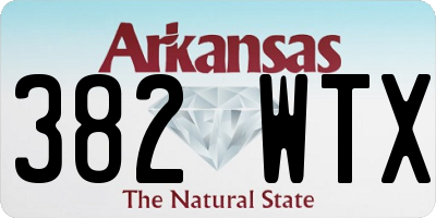 AR license plate 382WTX