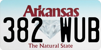 AR license plate 382WUB