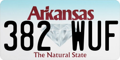AR license plate 382WUF