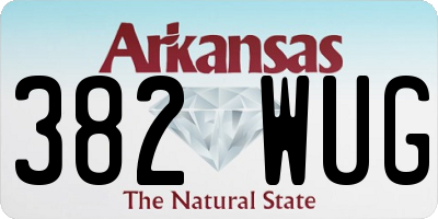 AR license plate 382WUG