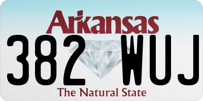 AR license plate 382WUJ