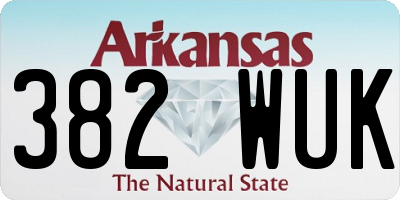 AR license plate 382WUK