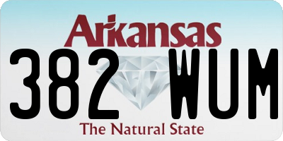 AR license plate 382WUM