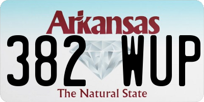 AR license plate 382WUP