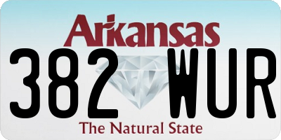 AR license plate 382WUR