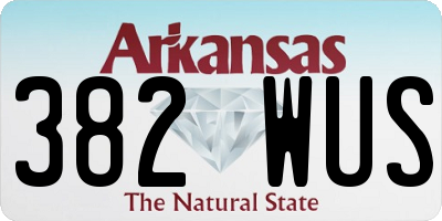 AR license plate 382WUS