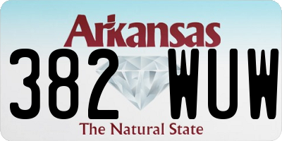 AR license plate 382WUW