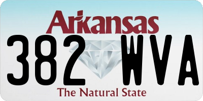 AR license plate 382WVA