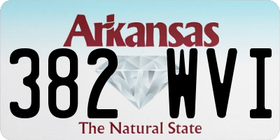 AR license plate 382WVI