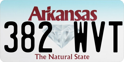 AR license plate 382WVT