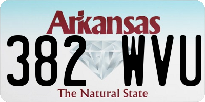 AR license plate 382WVU
