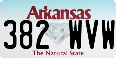 AR license plate 382WVW
