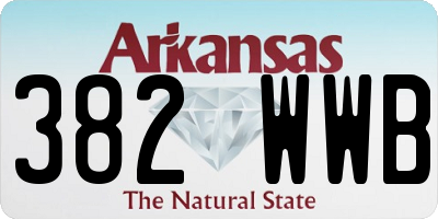 AR license plate 382WWB