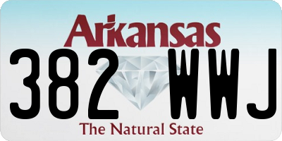 AR license plate 382WWJ