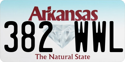 AR license plate 382WWL