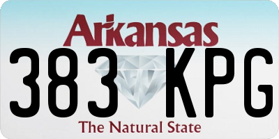 AR license plate 383KPG