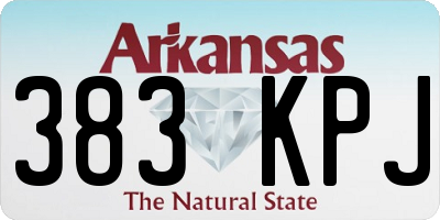 AR license plate 383KPJ