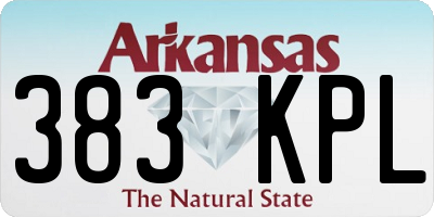 AR license plate 383KPL