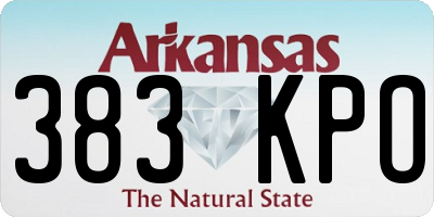 AR license plate 383KPO