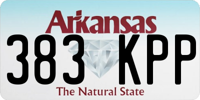 AR license plate 383KPP