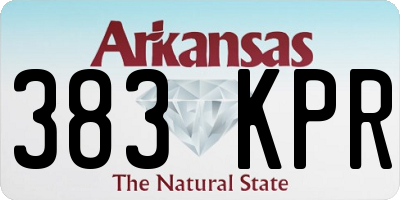 AR license plate 383KPR