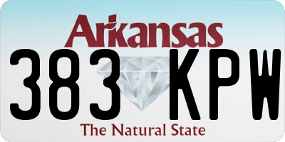 AR license plate 383KPW