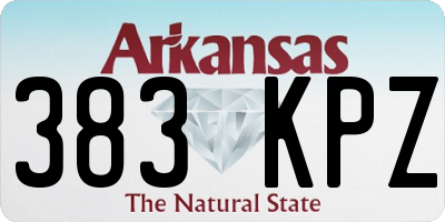 AR license plate 383KPZ
