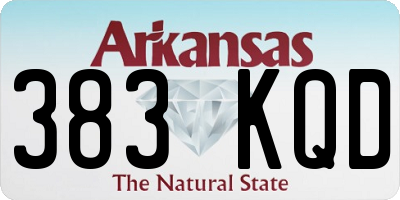 AR license plate 383KQD