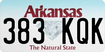 AR license plate 383KQK