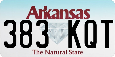 AR license plate 383KQT