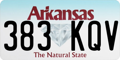 AR license plate 383KQV