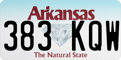 AR license plate 383KQW