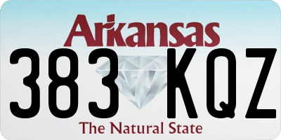 AR license plate 383KQZ