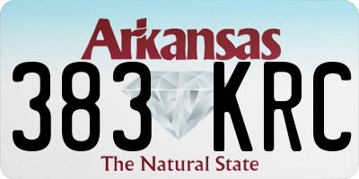 AR license plate 383KRC