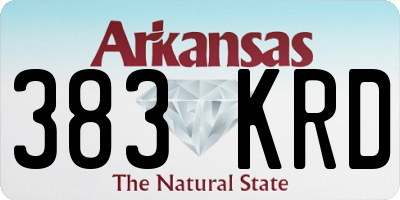 AR license plate 383KRD