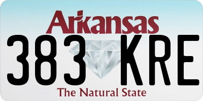 AR license plate 383KRE