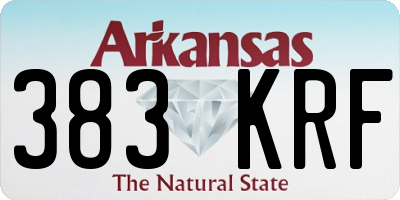 AR license plate 383KRF