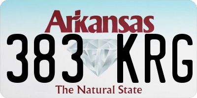 AR license plate 383KRG