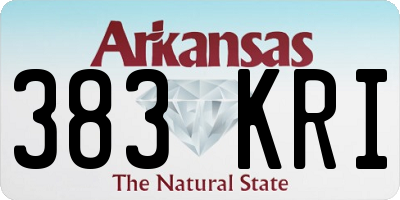 AR license plate 383KRI
