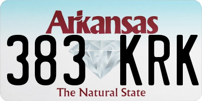 AR license plate 383KRK