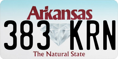 AR license plate 383KRN