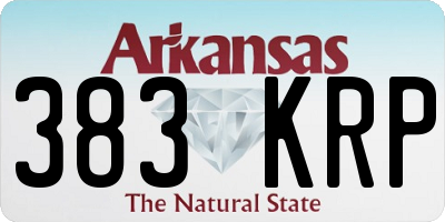 AR license plate 383KRP