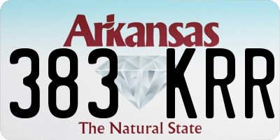 AR license plate 383KRR