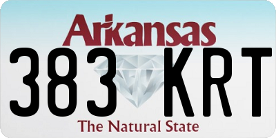 AR license plate 383KRT