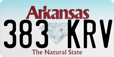 AR license plate 383KRV